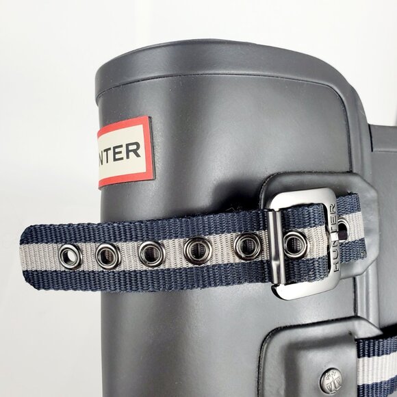 NWT Hunter Original Refined Webbing Backstrap Rain Boot Women’s Size 8 Slate - Picture 7 of 10